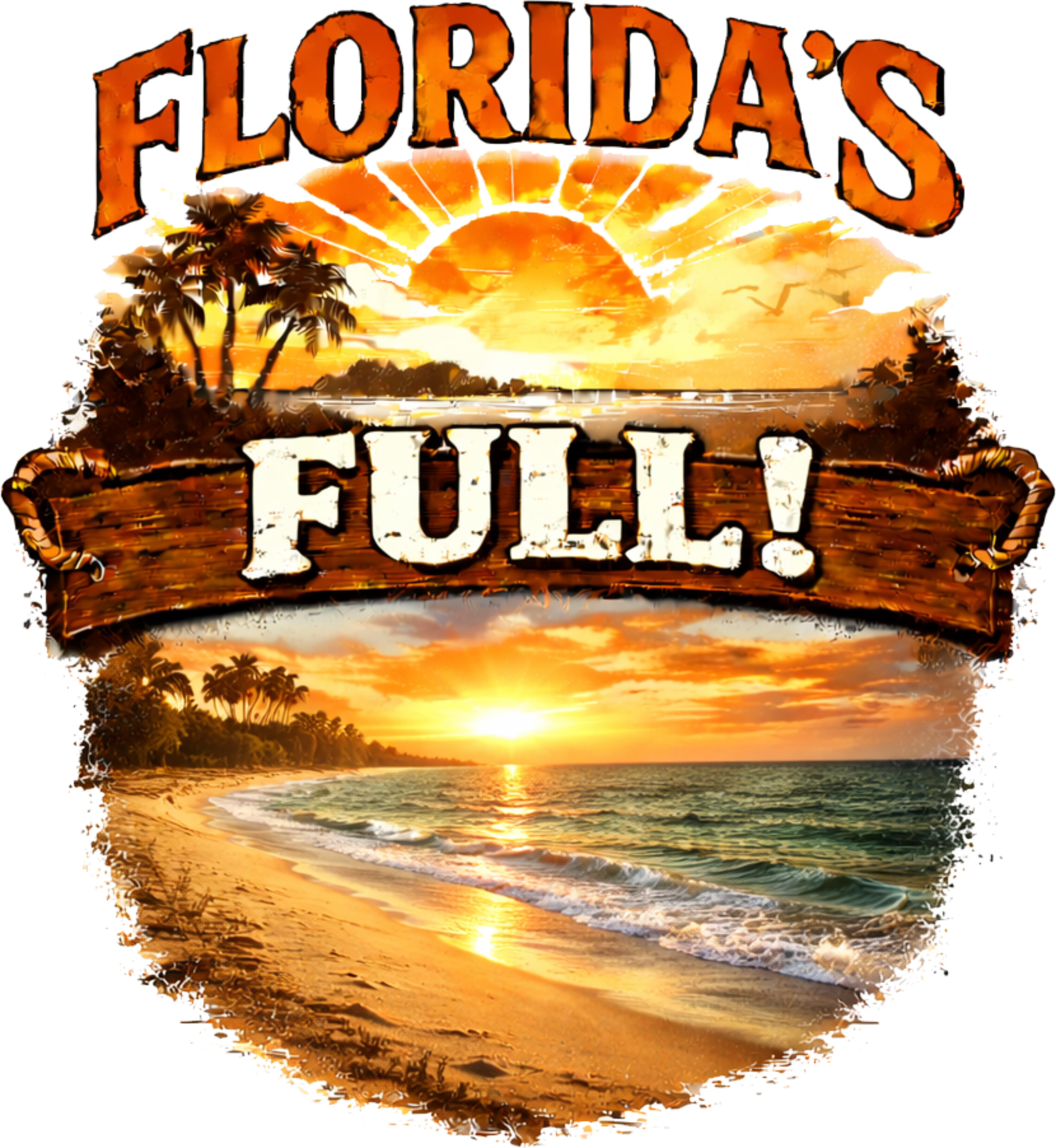 Florida's Full beach scene